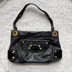 Makowsky Black Leather Handbag Purse
